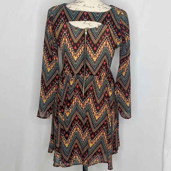 Girls multicolor print dress. Size 14 - Picture 4 of 5